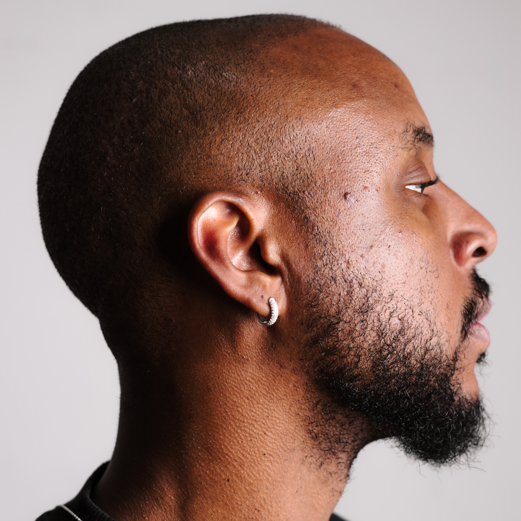 Brinco em Prata 925 - Argola Abaulada Fileira Tripla