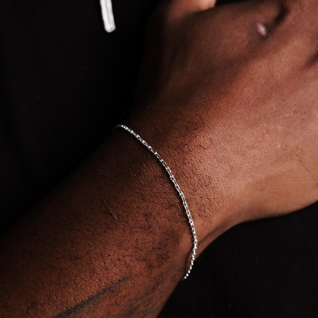 Pulseira em Prata 925 - Cadeado 1mm