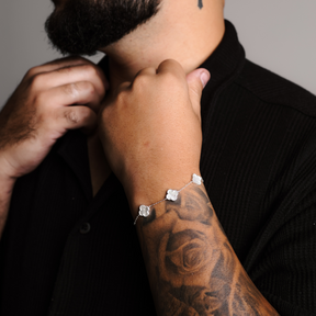 Pulseira em Prata 925 - 5 Trevos Madrepérola