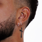 Kit de Brincos em Prata 925 - Argola Lisa Click