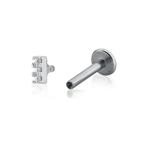 Piercing em Prata 925 - Palito Cravejado
