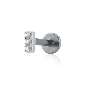 Piercing em Prata 925 - Palito Cravejado