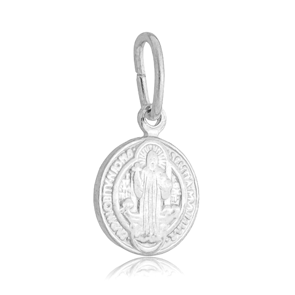 Pingente em Prata 925 - São Bento 8mm