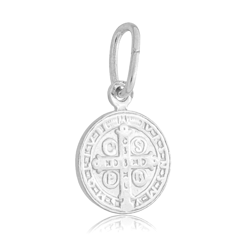 Pingente em Prata 925 - São Bento 8mm