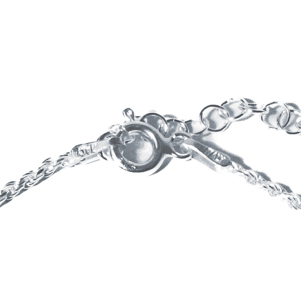Pulseira Feminina em Prata - Cordão Baiano 1,5mm