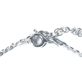 Pulseira Feminina em Prata - Cordão Baiano 1,5mm