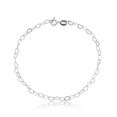 Pulseira Feminina em Prata 925 - Elo Coração