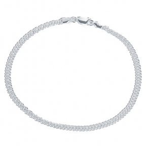 Pulseira em Prata 925 - Grumet Duplo 3mm