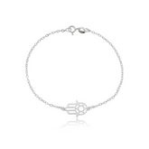 Pulseira Feminina em Prata - Mão de Fátima