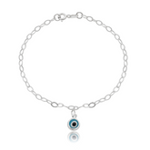Pulseira Feminina em Prata - Olho Grego
