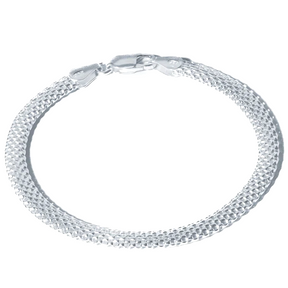 Pulseira em Prata 925 - Pipoca Achatada