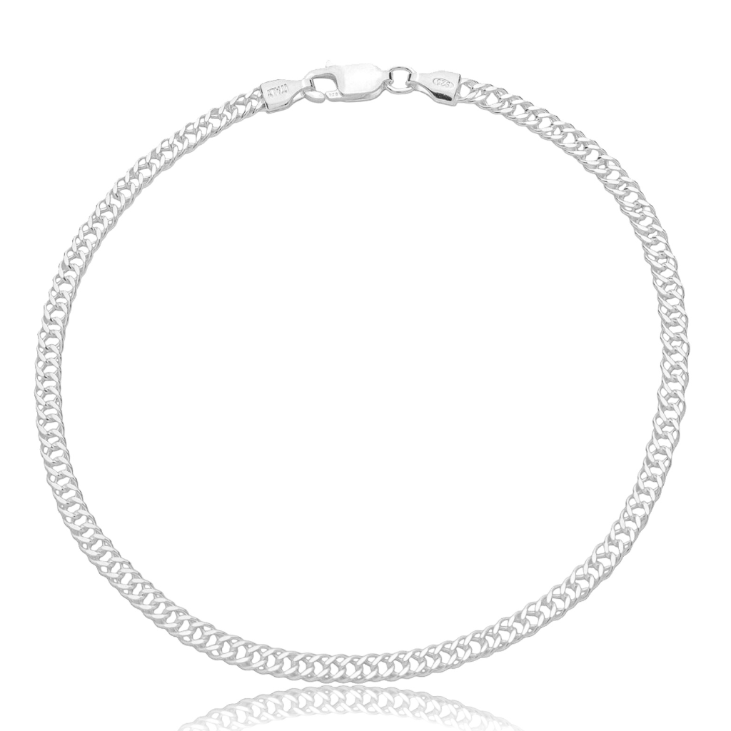 Pulseira em Prata 925 - Grumet Duplo 3mm