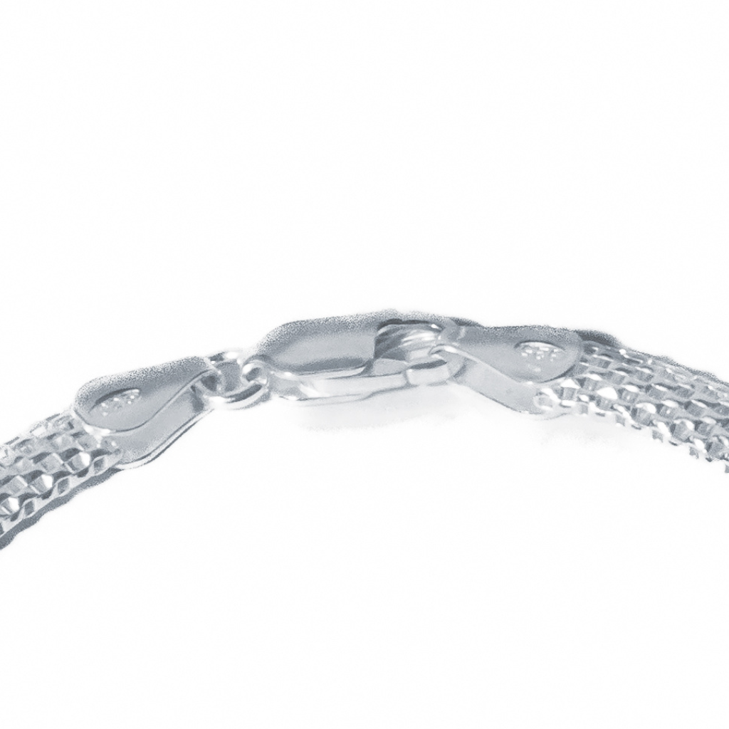 Pulseira em Prata 925 - Pipoca Achatada