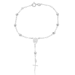 Pulseira Feminina em Prata - Terço