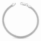 Pulseira em prata 925 - Pipoca achatada fina