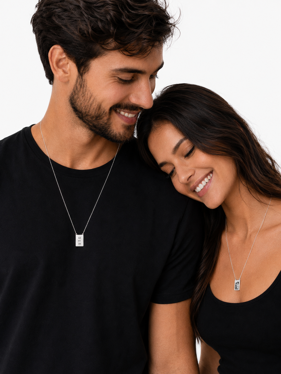 Escapulário em Prata 925 - Retangular Personalizado com Foto