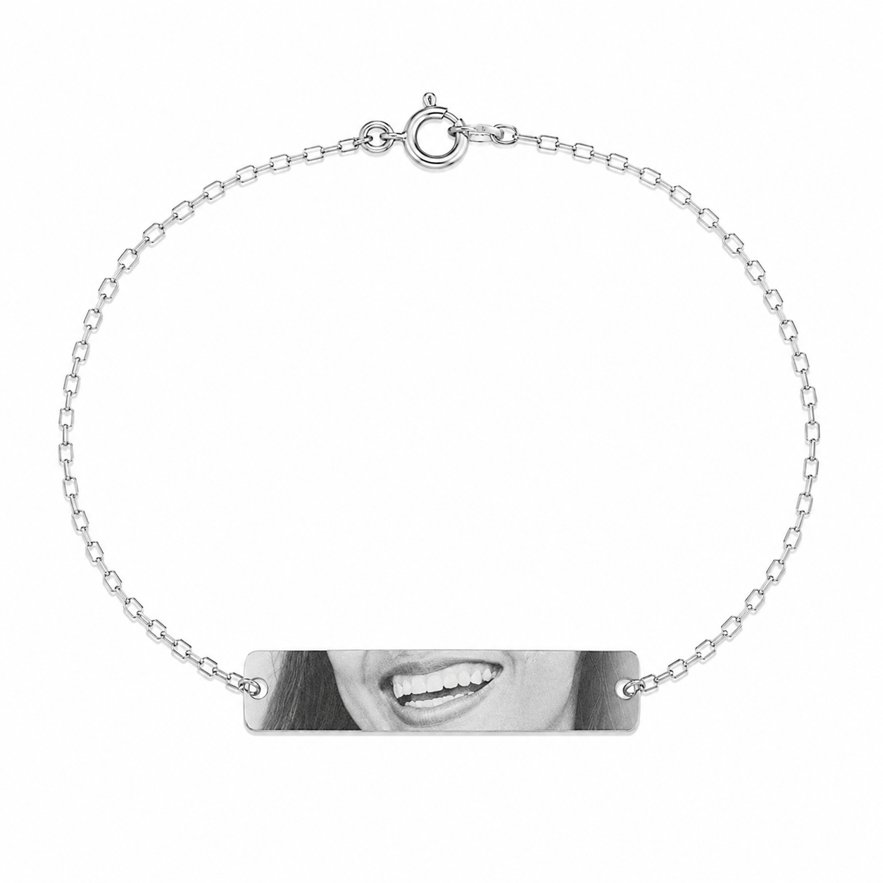 Pulseira Personalizada em Prata 925 - Sorriso