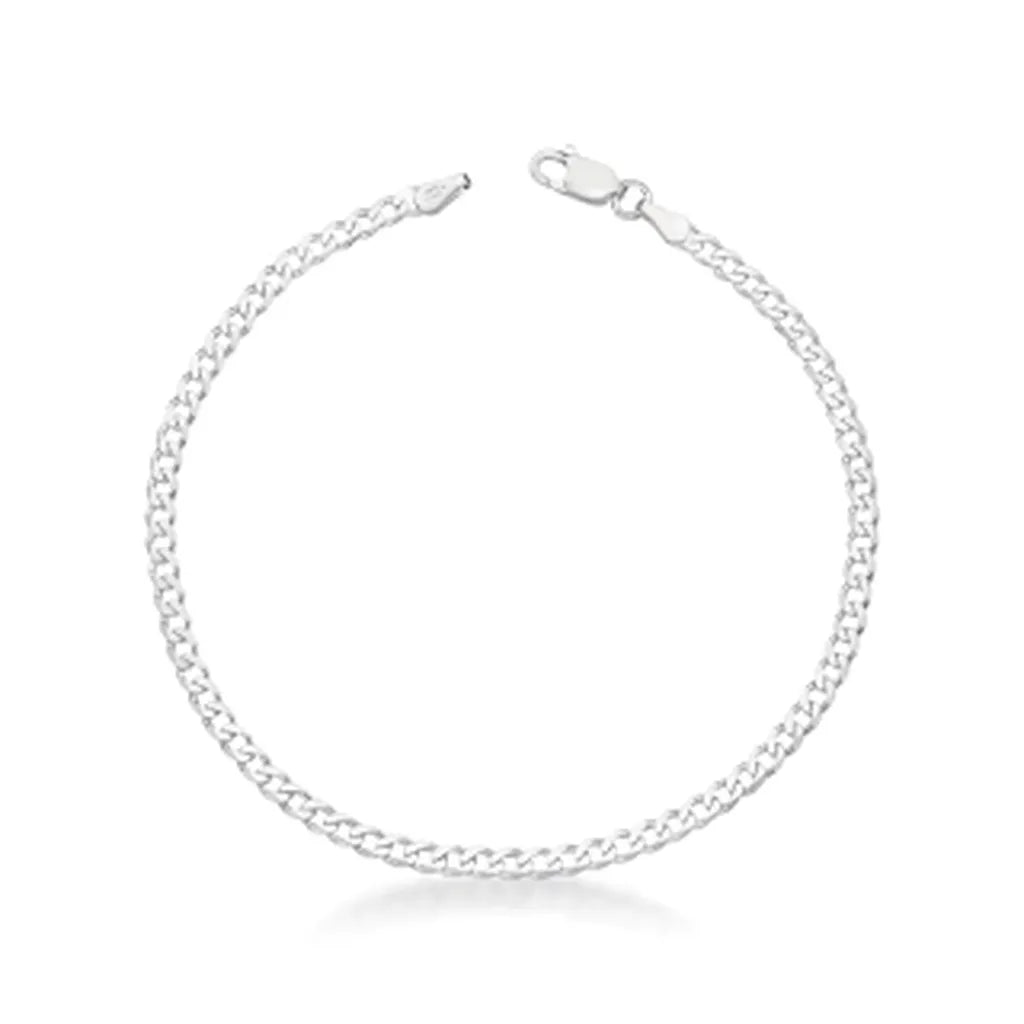 Pulseira Grumet 3 mm em Prata 925 com acabamento polido e fecho mosquetão.