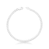 Pulseira Grumet 4 mm em Prata 925 com acabamento polido e fecho mosquetão.