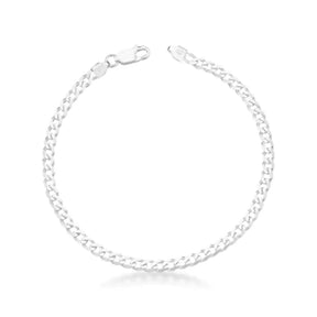 Pulseira Grumet 4 mm em Prata 925 com acabamento polido e fecho mosquetão.